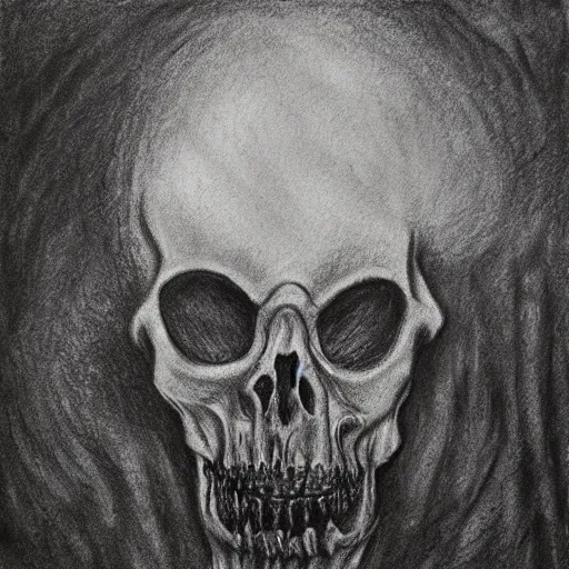 Image similar to a charcoal drawing of an eldrich horror,