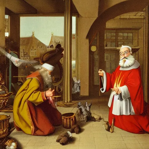 Image similar to Sinterklaas discovering a new element