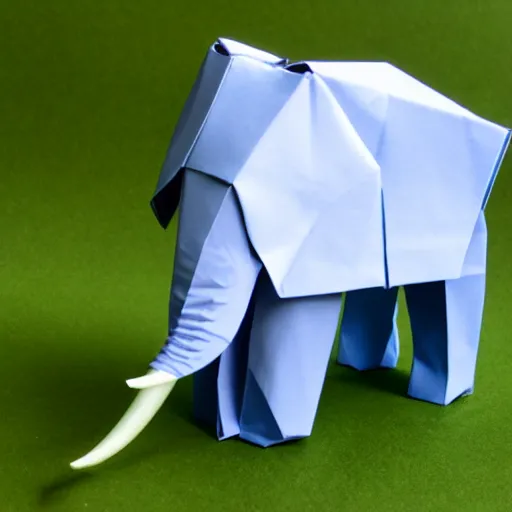 Prompt: elephant origami