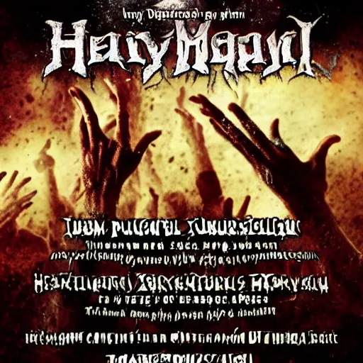 Prompt: heavy metal concert in purgatory