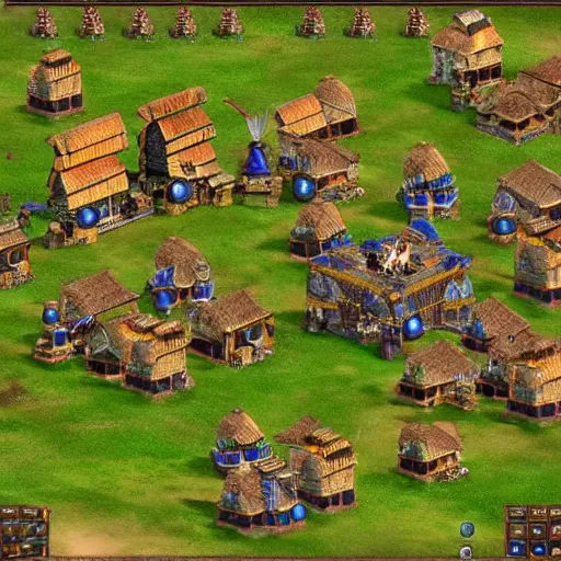 Prompt: age of empires 3, lots of minions