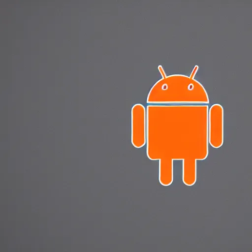 Image similar to logo redesign of the android logo ( andy ) but wearing a orange hoodie
