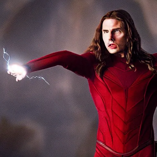 Image similar to tom cruise as the scarlet witch