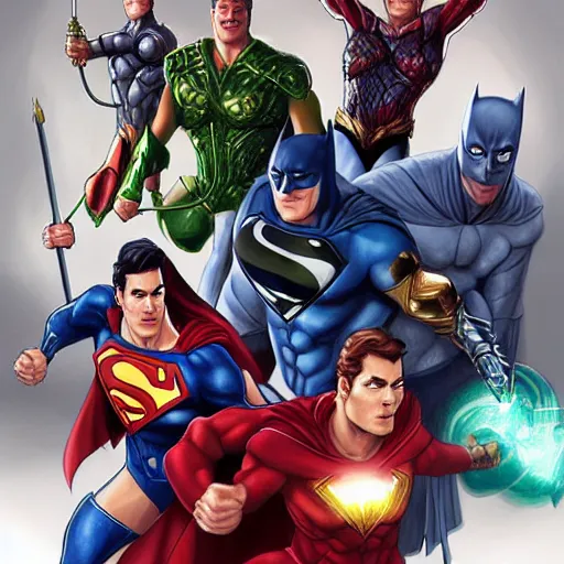 Prompt: Justice League Reunion by Mandy Jurgens