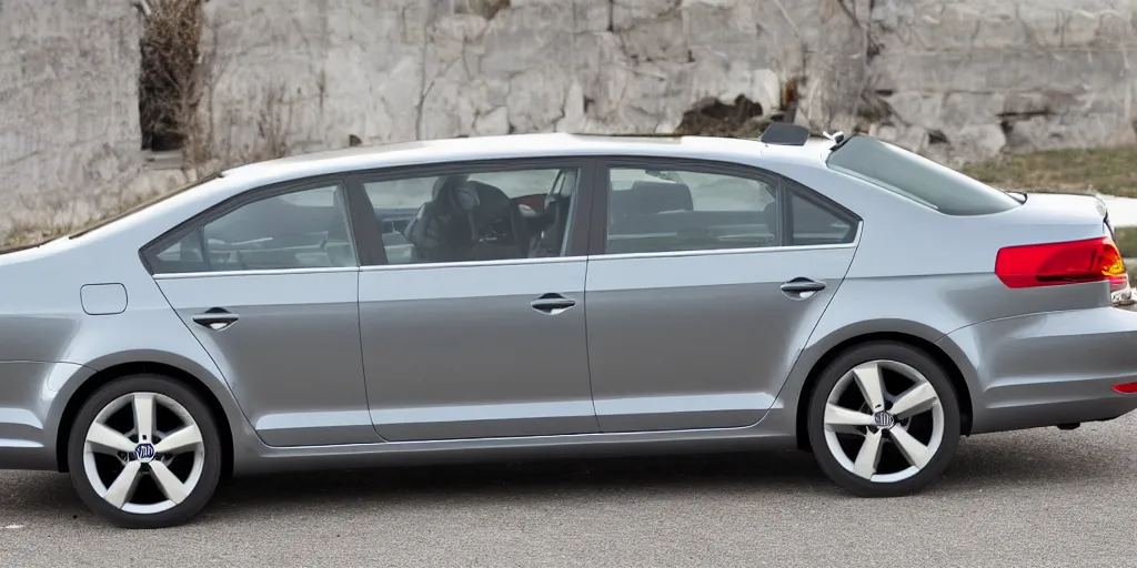 Image similar to profile angle of 2011 volkswagen Jetta cut in half
