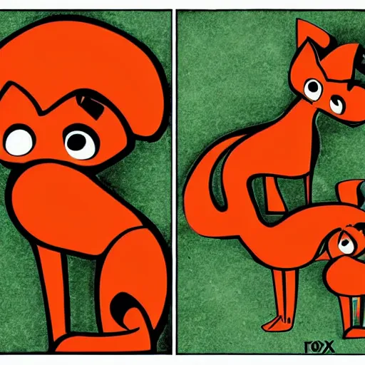 Image similar to fox in the style of pixar