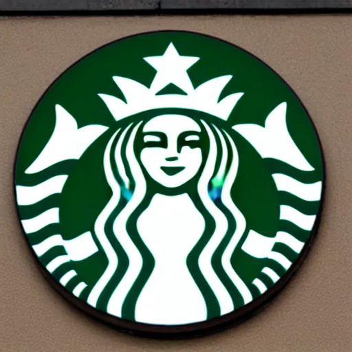 Prompt: starbucks logo with a dragon