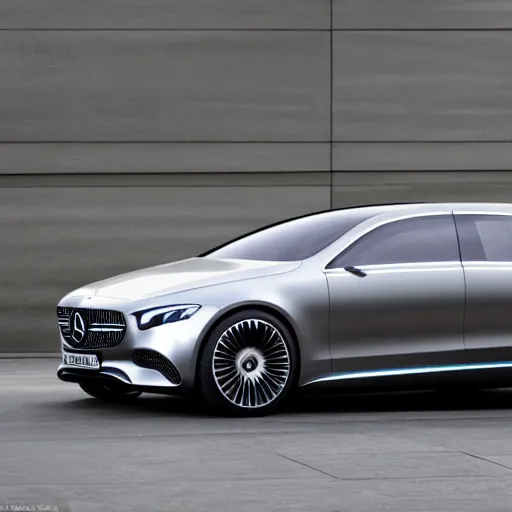 Prompt: Mercedes Benz concept car, four door