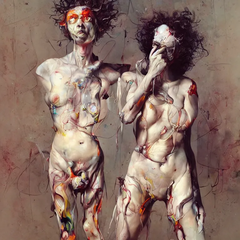 Image similar to caparezza in the style of adrian ghenie, 3 d render, esao andrews, jenny saville, surrealism, dark art by james jean, ross tran