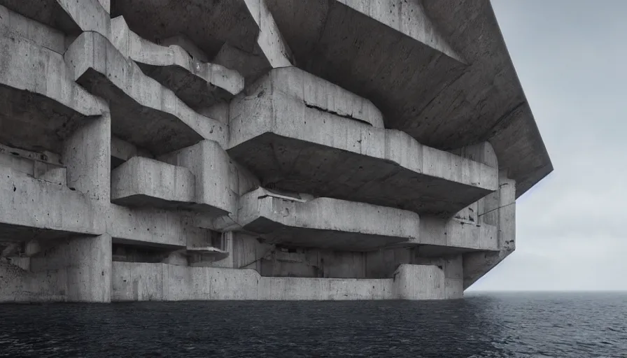 Prompt: big brutalist imperial military base on cliffs, drawing architecture, very long shot, top angle, imperial architecture in star wars, pritzker architecture prize, brutalism architecture, jan urschel, greig fraser