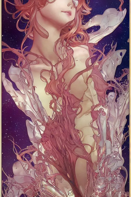 Image similar to waiting for loves lost, by artgerm and yoshitaka amano and moebius and alphonse mucha, hyperdetailed, dc comics, ornate, nebula, explosions in the sky, trending on artstation