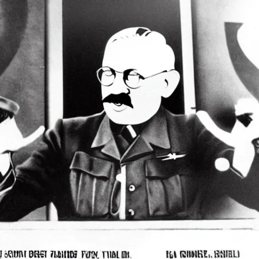 Image similar to Hitler as KFC Colonel Sanders advertising