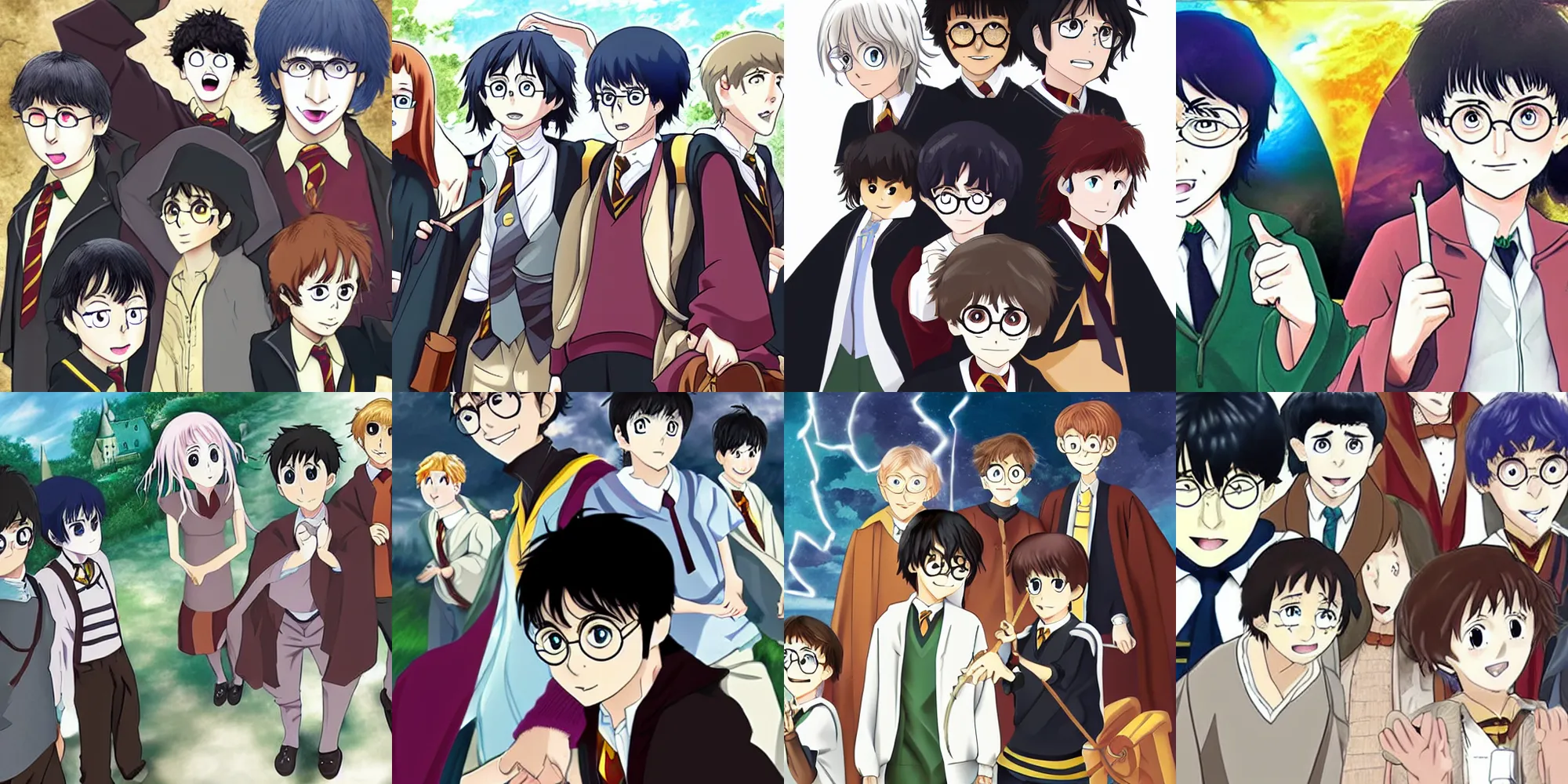 Prompt: Harry Potter and the prisoner of azkaban as a anime