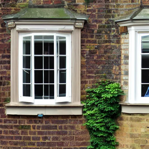 Image similar to hexagonal sash window on a british wall