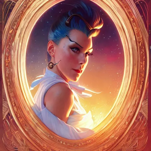 Prompt: Kim Novak as Sailor Moon, western, D&D, fantasy, intricate, elegant, highly detailed, digital painting, artstation, concept art, matte, sharp focus, illustration, art by Artgerm and Greg Rutkowski and Alphonse Mucha