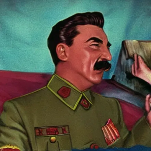 Prompt: josef stalin is eating children brutally, photo - realistic, color image, 2 k, highly detailed