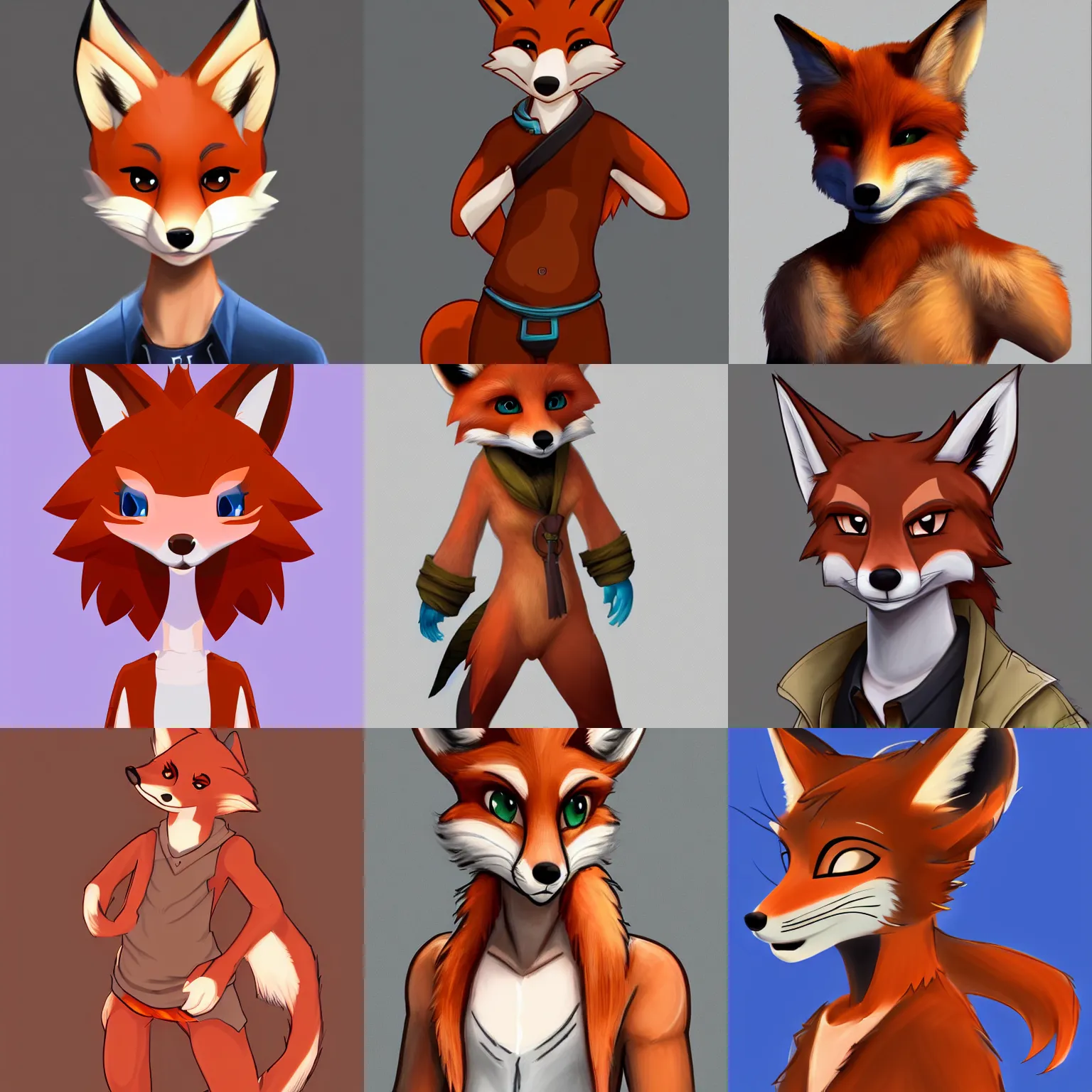 Prompt: extremely beautiful cute cartoon male anthro fox character with styled hair, highly detailed, 4k, trending on FurAffinity