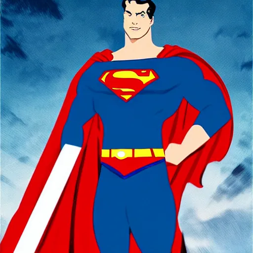 Image similar to Superman as Captain America