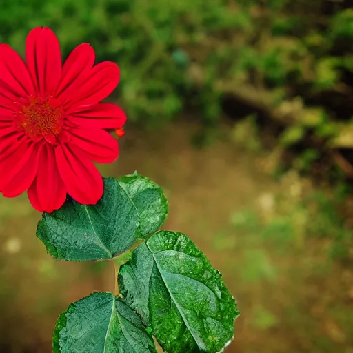 Prompt: red flower
