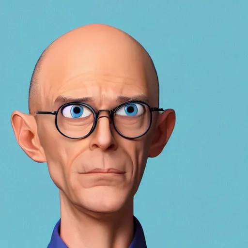 Image similar to A middle-aged Dr. Venture in real life with a hooked nose, a long gaunt face and skinny body and neck, very thin and bald, realistic, very realistic, hyperrealistic, highly detailed, very detailed, extremely detailed, detailed, digital art, oil painting, trending on artstation, headshot and bodyshot, detailed face, very detailed face, extremely detailed face, HD Quality, 8k resolution, very very detailed face, real life