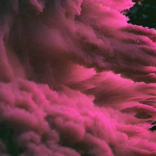 Image similar to close up kodak portra 4 0 0 photograph of a tornado made of flowers, moody lighting, telephoto, 9 0 s vibe, vaporwave colors, faded!,