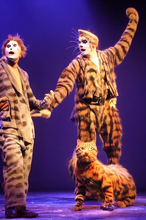 Prompt: 📷 mungojerrie and rumpleteazer, cats musical 1 9 9 8, dynamic lighting, portait