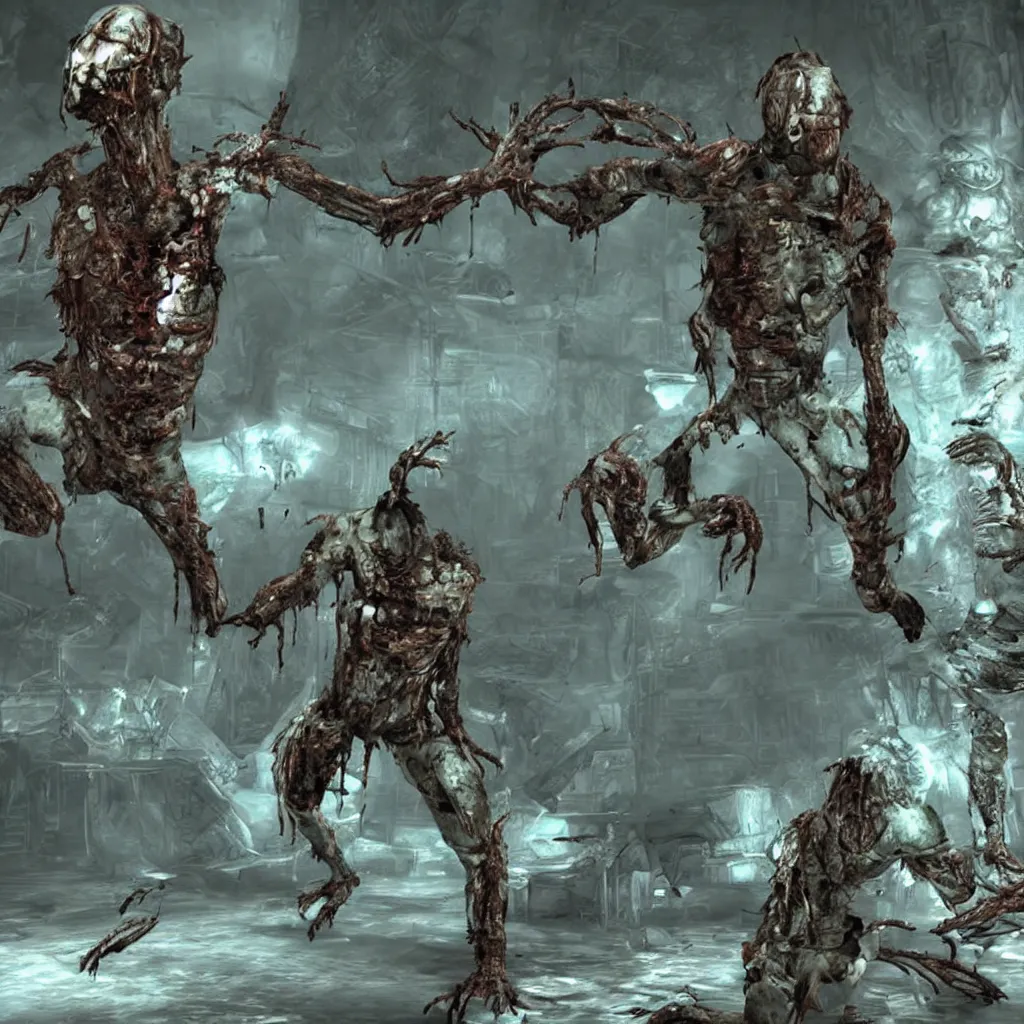 Prompt: dead space, necromorph