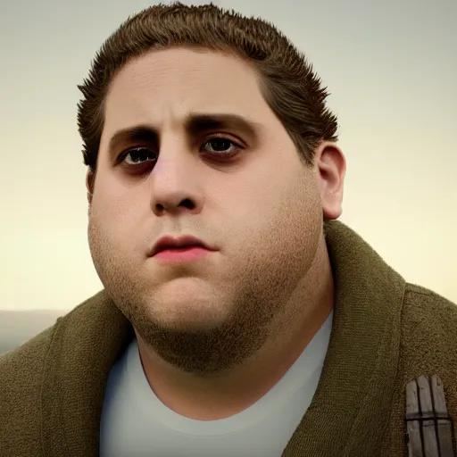 Image similar to hyperrealistic dslr film still of hillside bluff bears striking resemblance to jonah hill, stunning 8 k octane comprehensive 3 d render, inspired by istvan sandorfi & greg rutkowski & unreal engine, perfect symmetry, dim volumetric cinematic lighting, extremely hyper - detailed, incredibly real lifelike attributes & flesh texture, intricate, masterpiece, artstation, stunning