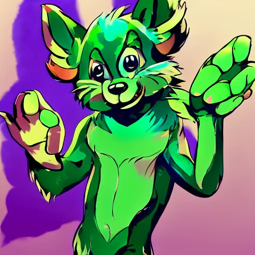 Prompt: vinny vinesauce as a furry fursona, trending on furaffinity