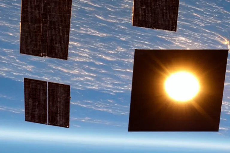 Image similar to photo of sun on earth horizon from the international space station