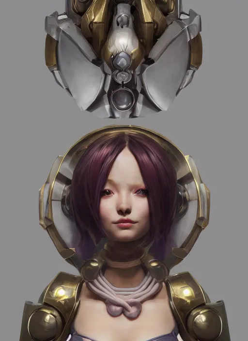 Image similar to orianna, from league of legends, au naturel, hyper detailed, metal skin, digital art, trending in artstation, cinematic lighting, studio quality, smooth render, unreal engine 5 rendered, octane rendered, art style by klimt and nixeu and ian sprigger and wlop and krenz cushart