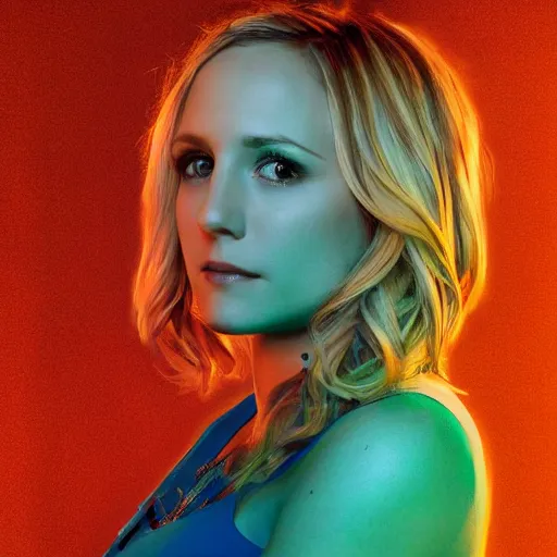 Image similar to beautiful highly detailed colorful artistic photograph portrait of veronica mars, 8k