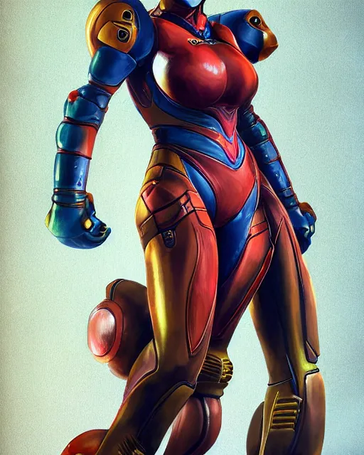 Image similar to full body portrait of samus aran, highly detailed, beautiful, trending on artstation