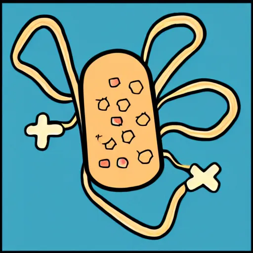 Image similar to Cartoon of a bacterium