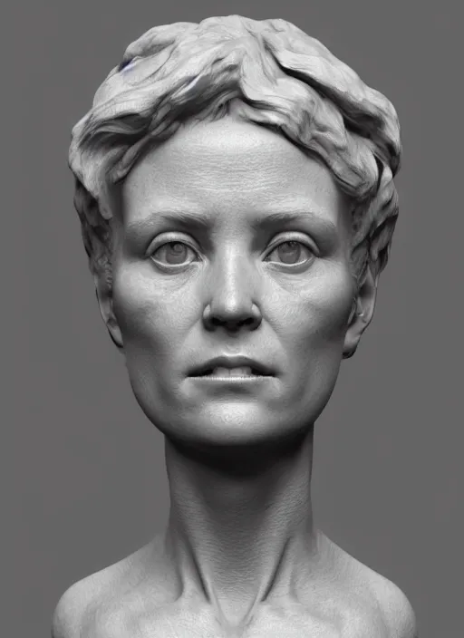 Image similar to 3D resin miniature sculpture by Jean-Baptiste Carpeaux and Benjamin Matthew Victor, woman, prefect symmetrical face, academic art, realistic, 8K, Introduction factory photo, Product Introduction Photo, Hyperrealism. Subsurface scattering, raytracing, Octane Render, Zbrush, simple background