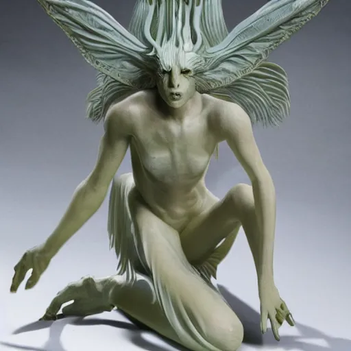 Image similar to mythical creepy creature made by rene lalique