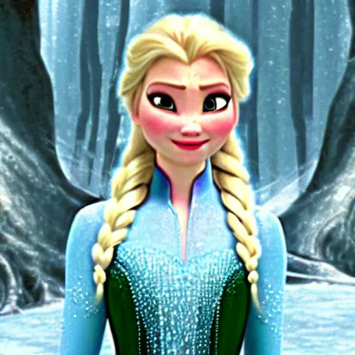 Prompt: elsa from frozen, still from the matrix (1999)