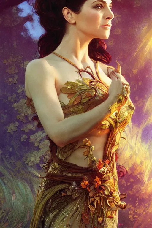 Image similar to ultra realistic illustration, deanna troi as persephone, intricate, elegant, highly detailed, digital painting, artstation, concept art, smooth, sharp focus, illustration, art by artgerm and greg rutkowski and alphonse mucha