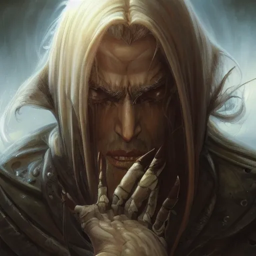 Image similar to close up alucard, elegant, highly detailed, glorious, beautiful, centered, digital painting, artstation, concept art, smooth, sharp focus, illustration, artgerm, tomasz alen kopera, peter mohrbacher, donato giancola, joseph christian leyendecker, wlop, frank frazetta