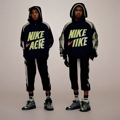 Image similar to realistic photoshooting for a new nike acg lookbook, cinematography, color film photography, photo in style of tyler mitchell, shusei nagaoka, steven meisel, petra collins, 3 5 mm