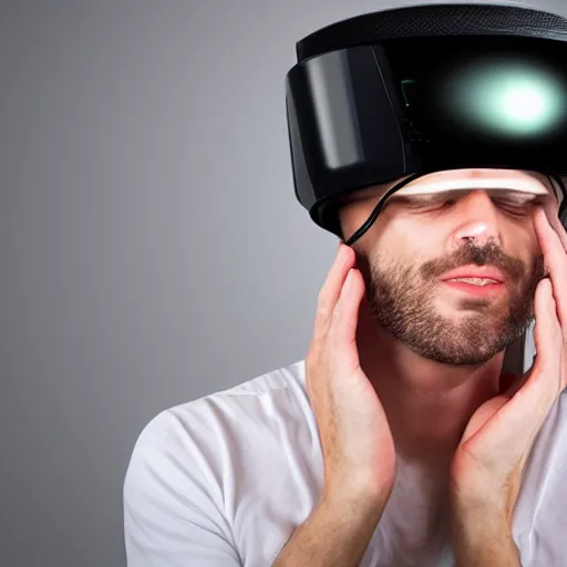 Image similar to man infused with TV on his head, detailed