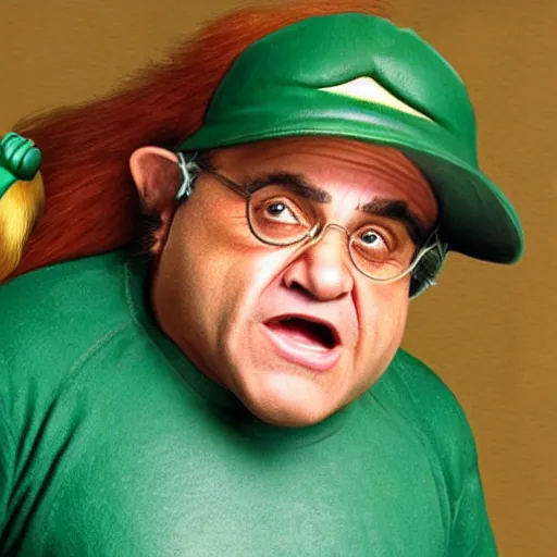 Image similar to Danny DeVito as Link in Ocarina of Time