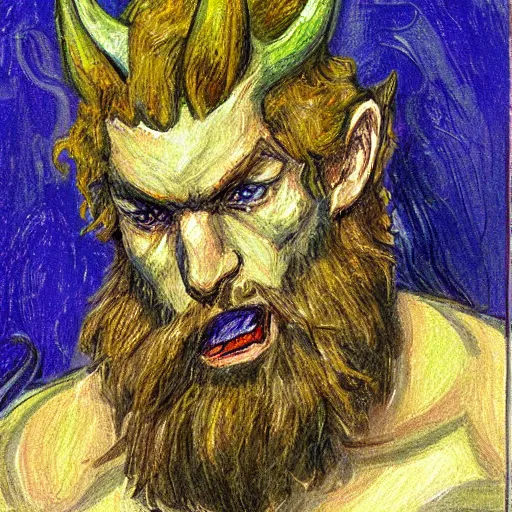 Image similar to A triton hero. Dungeons and Dragons, Wizards of the Coast, Post-Impressionism