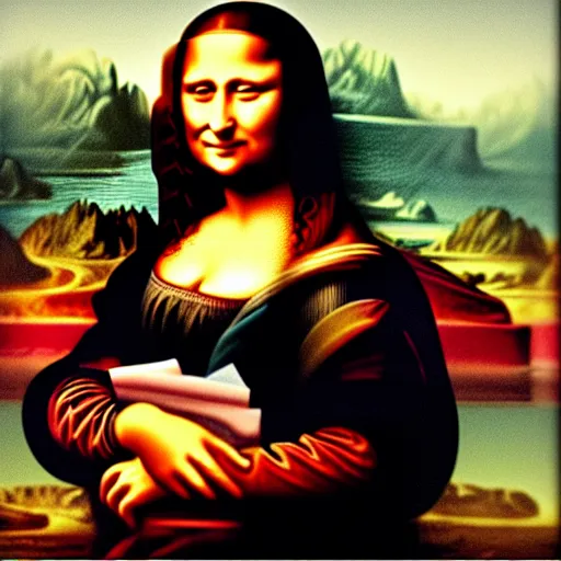 Image similar to the mona lisa but it's dwayne the rock johnson