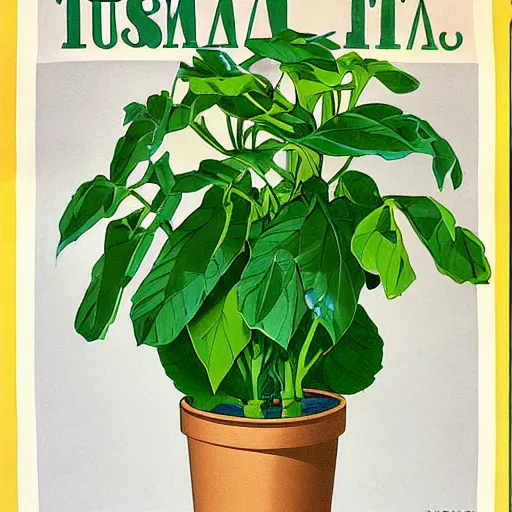 Prompt: russian propaganda posters warning against neglecting houseplants