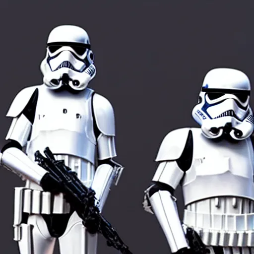 Image similar to a caravaggio artwork film still of star wars storm troopers, artwork by caravaggio