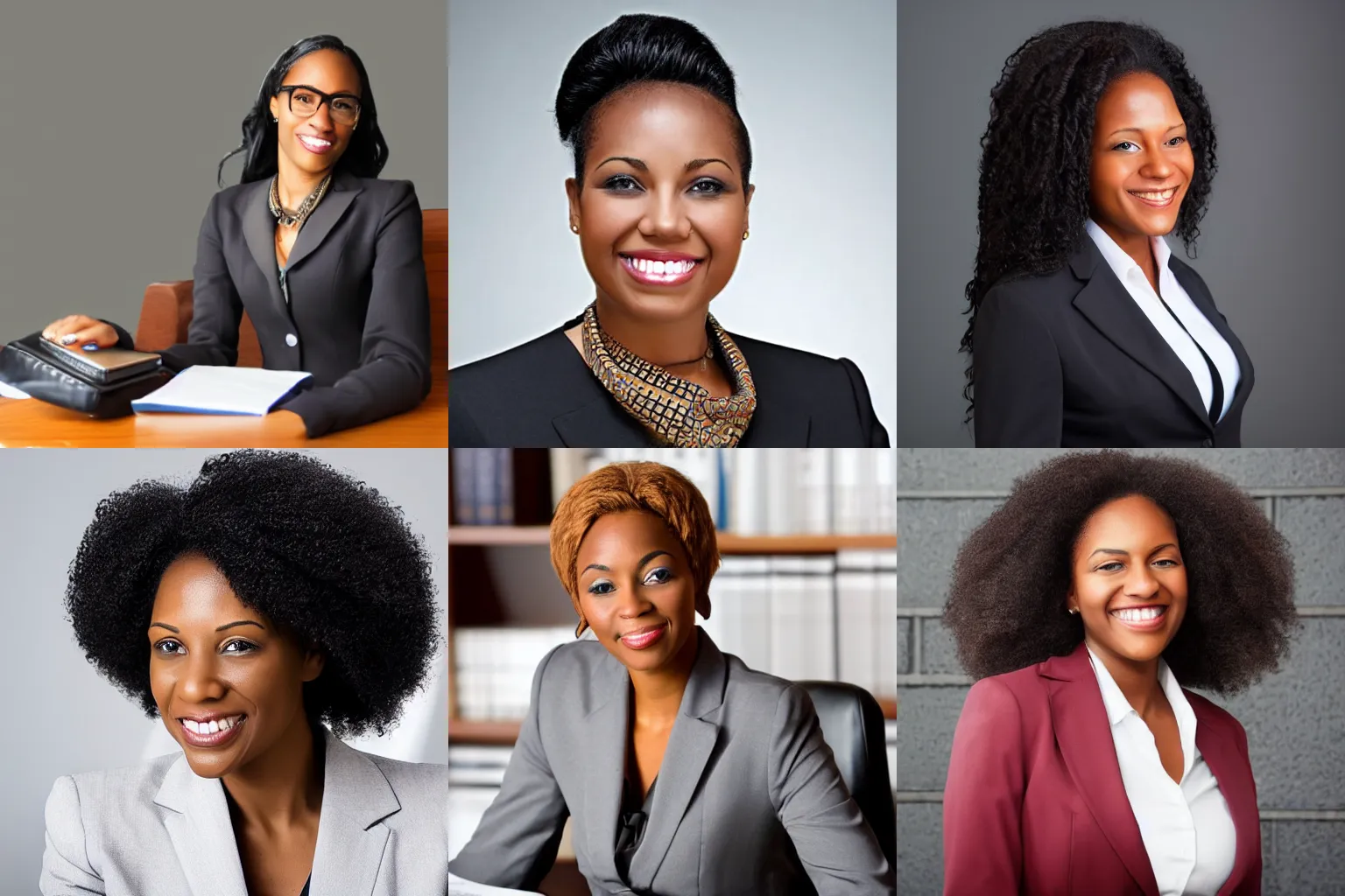 Prompt: photo of a black female lawyer