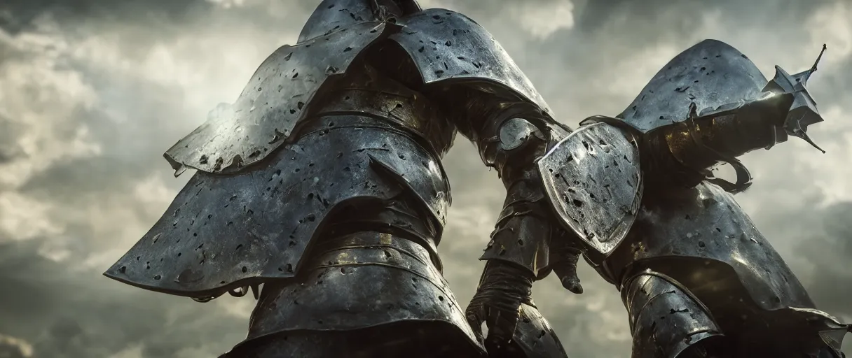 Prompt: a armored holy paladin casting magic spells sword shield lord dramatic lighting cinematic establishing shot extremely high detail foto realistic cinematic lighting post processed