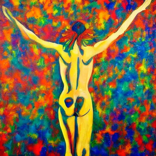 Prompt: The ultimate question of life, the universe, and everything. Figurative painting.