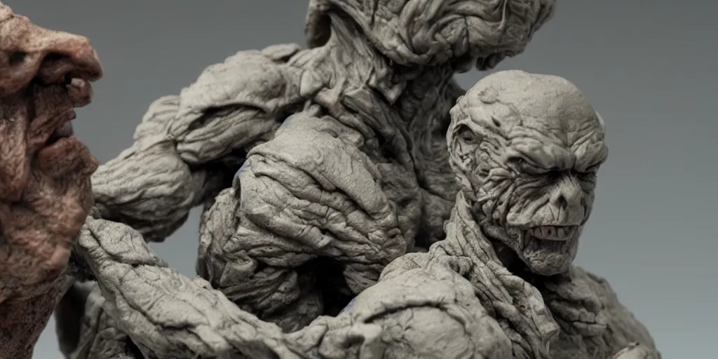 Image similar to the end of the universe, clay model, practical effects, detailed close-up shot